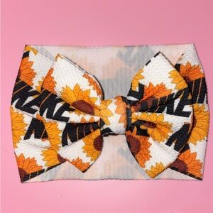 Handmade Sunflower Print NB/Toddler Headwrap/Headband